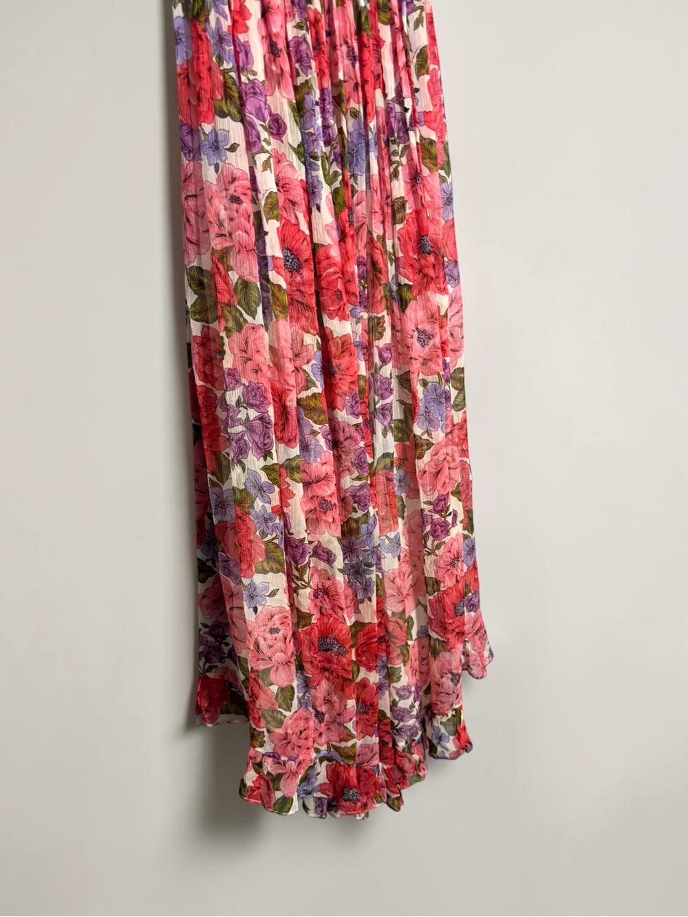 Zimmermann Poppy Frill Edge Midi Dress Crimson Floral Quiet Luxury Designer S - Picture 6 of 12